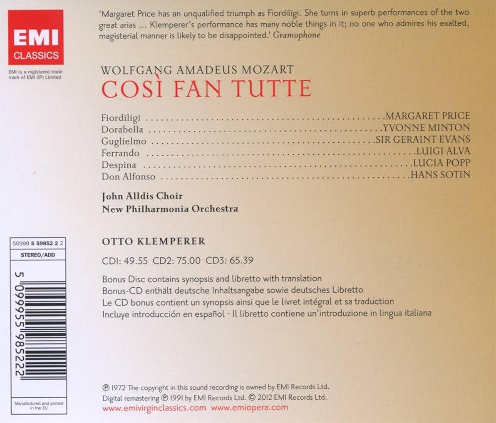 その他 Cosi Fan Tutte Amazon.co.jp: Cosi Fan Tutte: ミュージック
